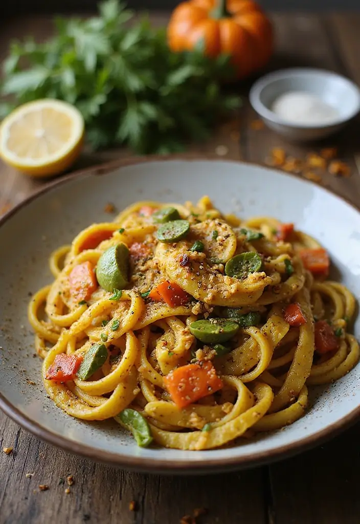 29 Pasta Primavera Recipes Healthy Dinners Full of Veggies - 24. Curried Vegetable Pasta Primavera