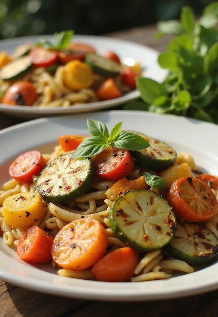 29 Pasta Primavera Recipes Healthy Dinners Full of Veggies - 25. Grilled Vegetable Pasta Primavera