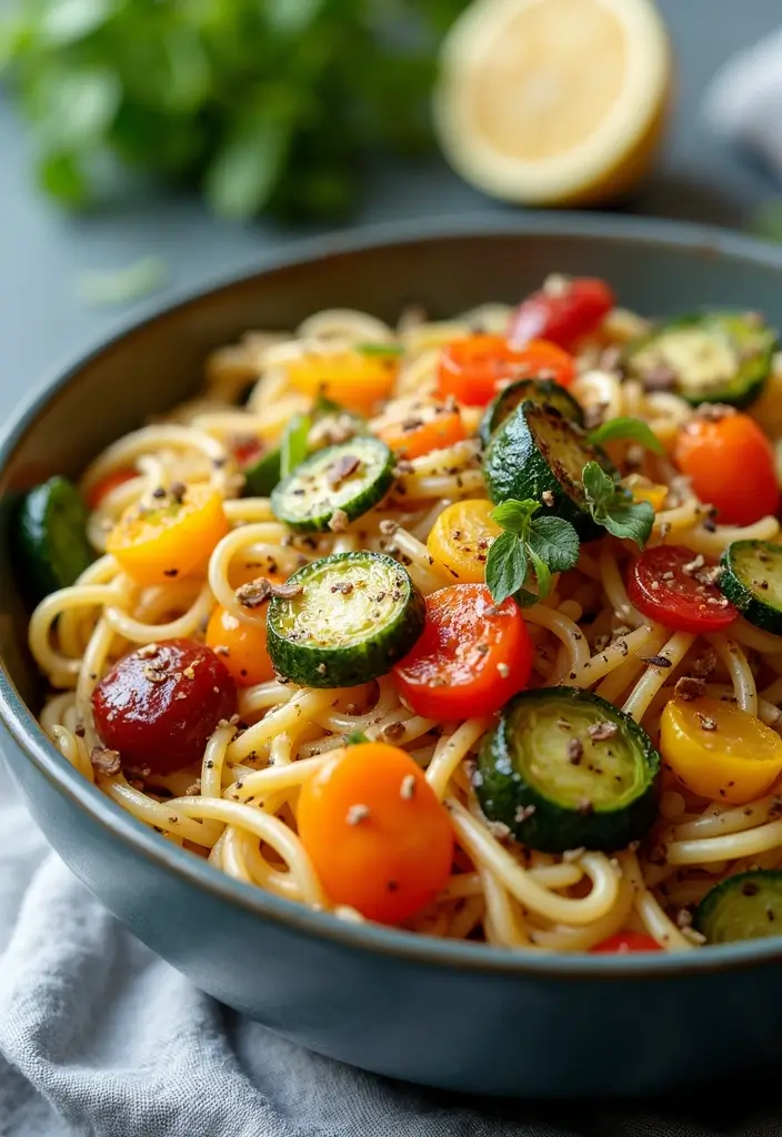 29 Pasta Primavera Recipes Healthy Dinners Full of Veggies - 3. Roasted Vegetable Pasta Primavera