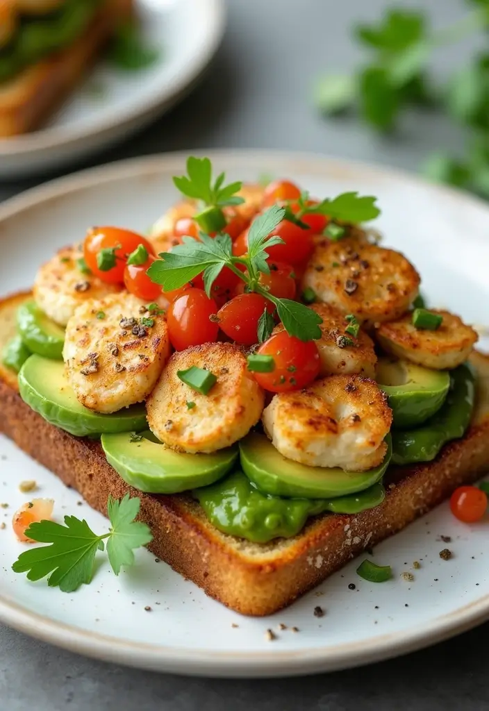 29 Rotisserie Chicken Recipes Healthy and Time-Saving - 29. Chicken Avocado Toast