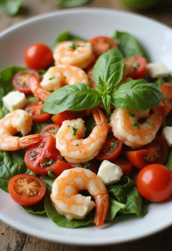 29 Shrimp Salad Recipes Healthy and Refreshing - 10. Shrimp Caprese Salad