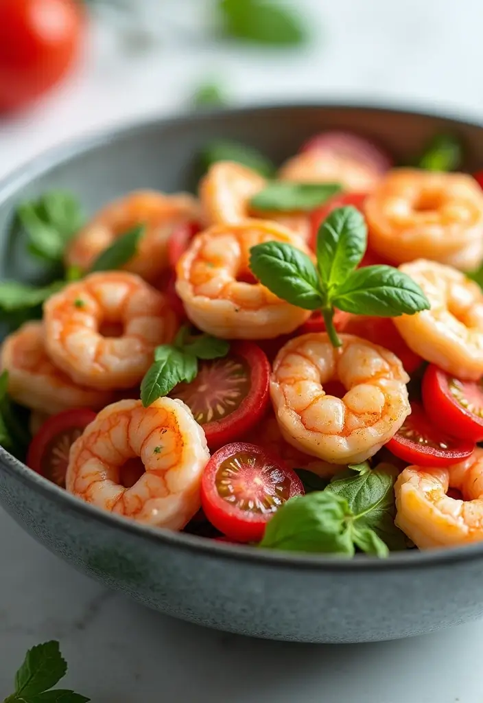 29 Shrimp Salad Recipes Healthy and Refreshing - 19. Shrimp and Tomato Salad