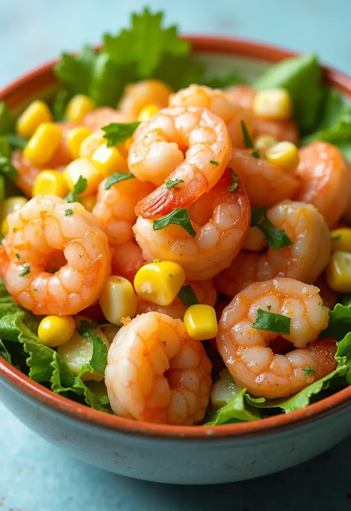 29 Shrimp Salad Recipes Healthy and Refreshing - 23. Shrimp and Corn Salad