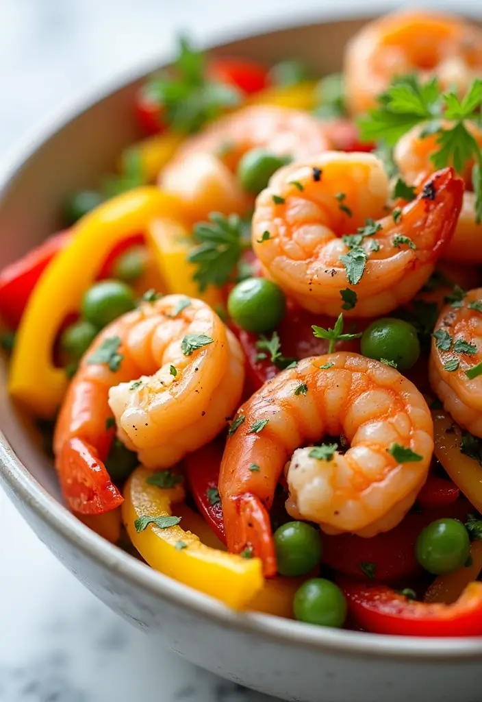 29 Shrimp Salad Recipes Healthy and Refreshing - 25. Shrimp and Bell Pepper Salad