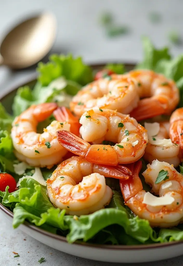 29 Shrimp Salad Recipes Healthy and Refreshing - 3. Shrimp Caesar Salad