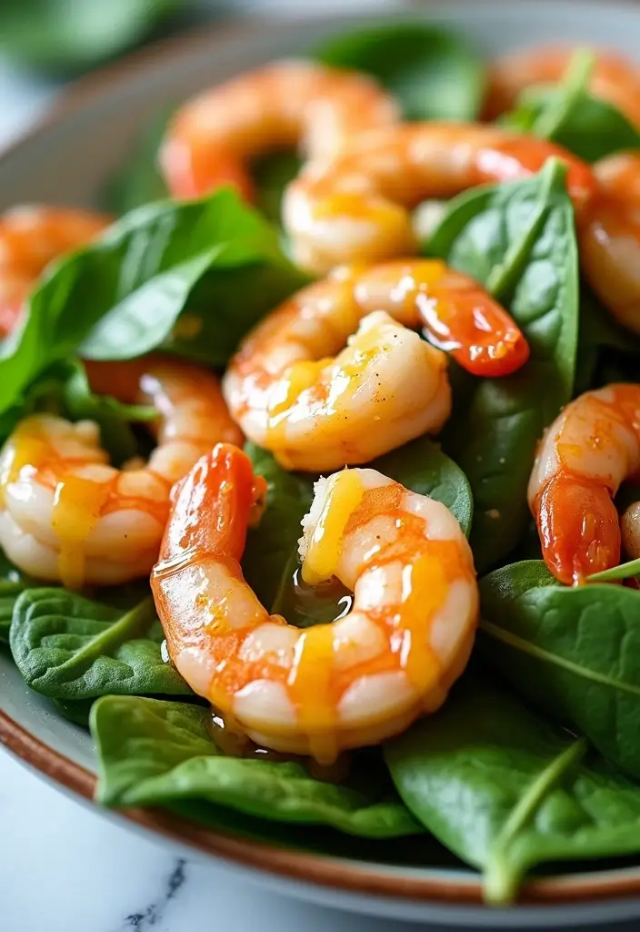 29 Shrimp Salad Recipes Healthy and Refreshing - 6. Shrimp and Spinach Salad with Lemon Vinaigrette