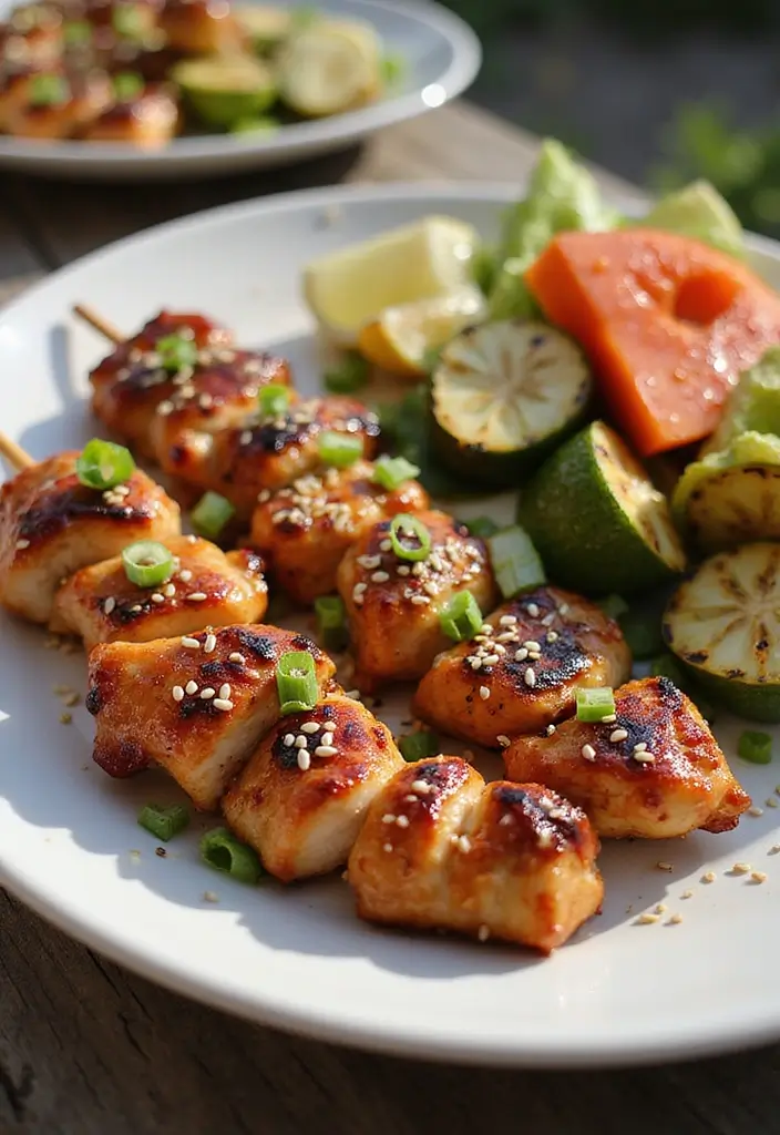 29 Trim Healthy Mama Recipes for Every Meal - 26. Teriyaki Chicken Skewers