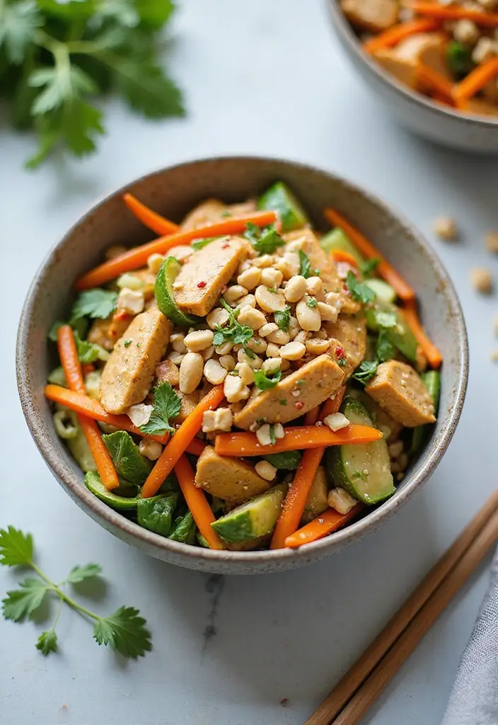 29 Trim Healthy Mama Recipes for Every Meal - 28. Thai Peanut Chicken Salad